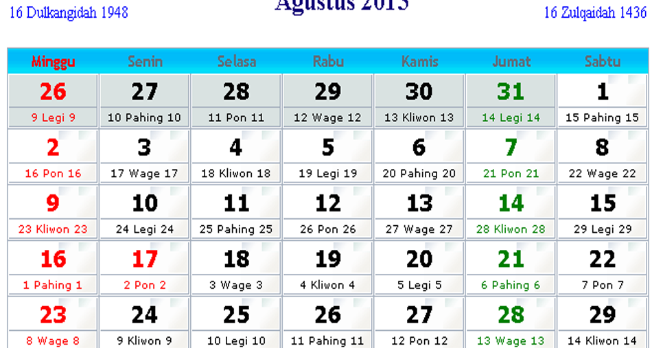 Detail Kalender Agustus 2015 Nomer 3
