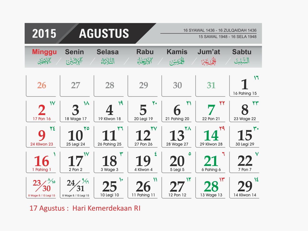 Detail Kalender Agustus 2015 Nomer 5