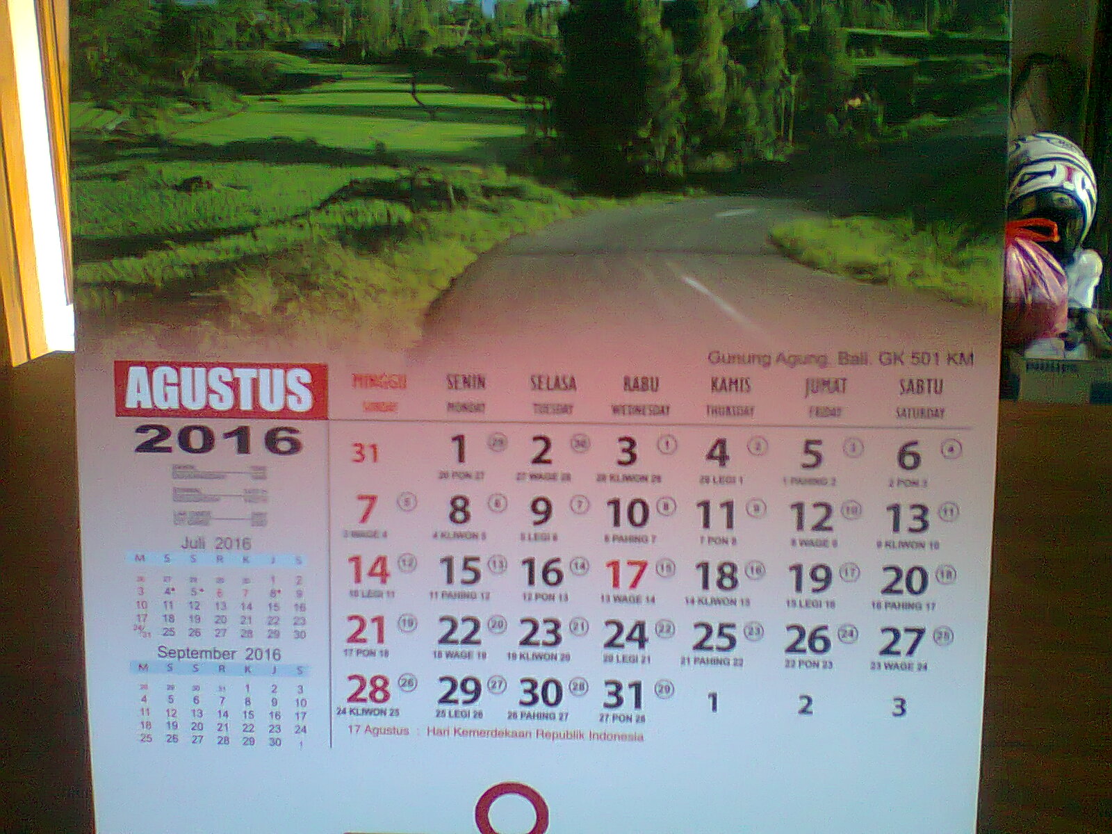 Detail Kalender Agustus 2016 Nomer 10