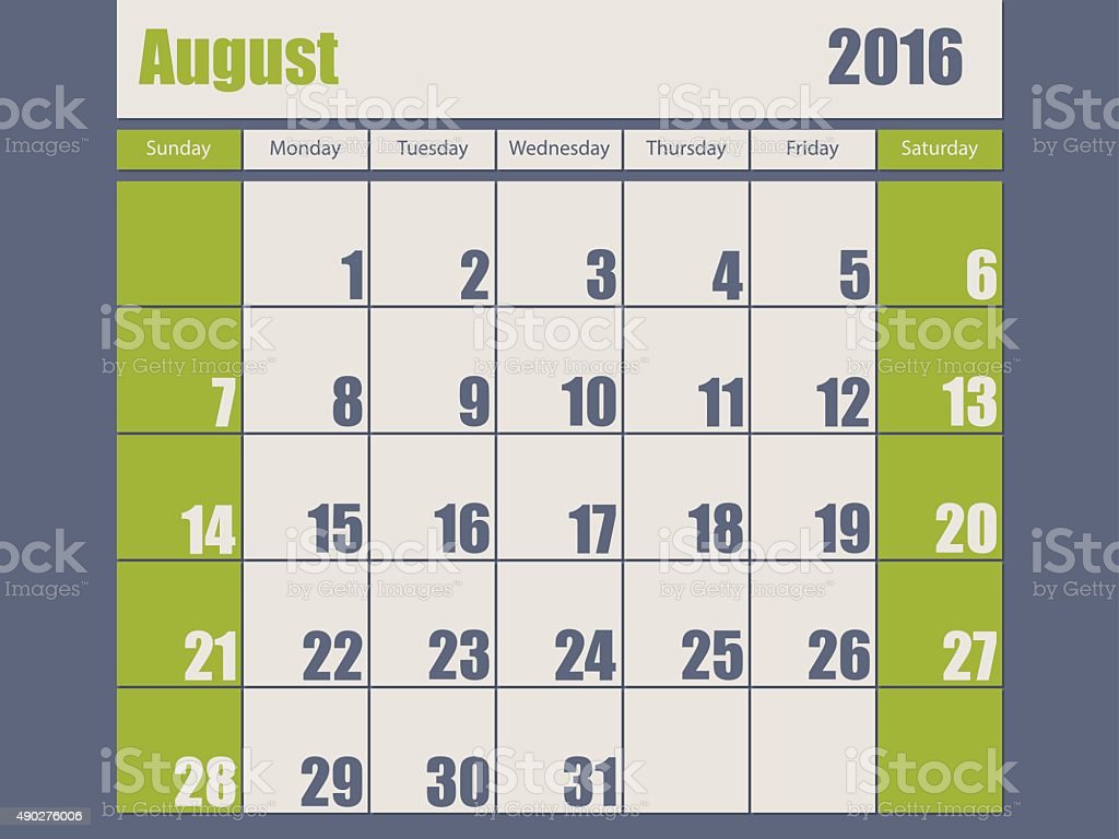 Detail Kalender Agustus 2016 Nomer 11