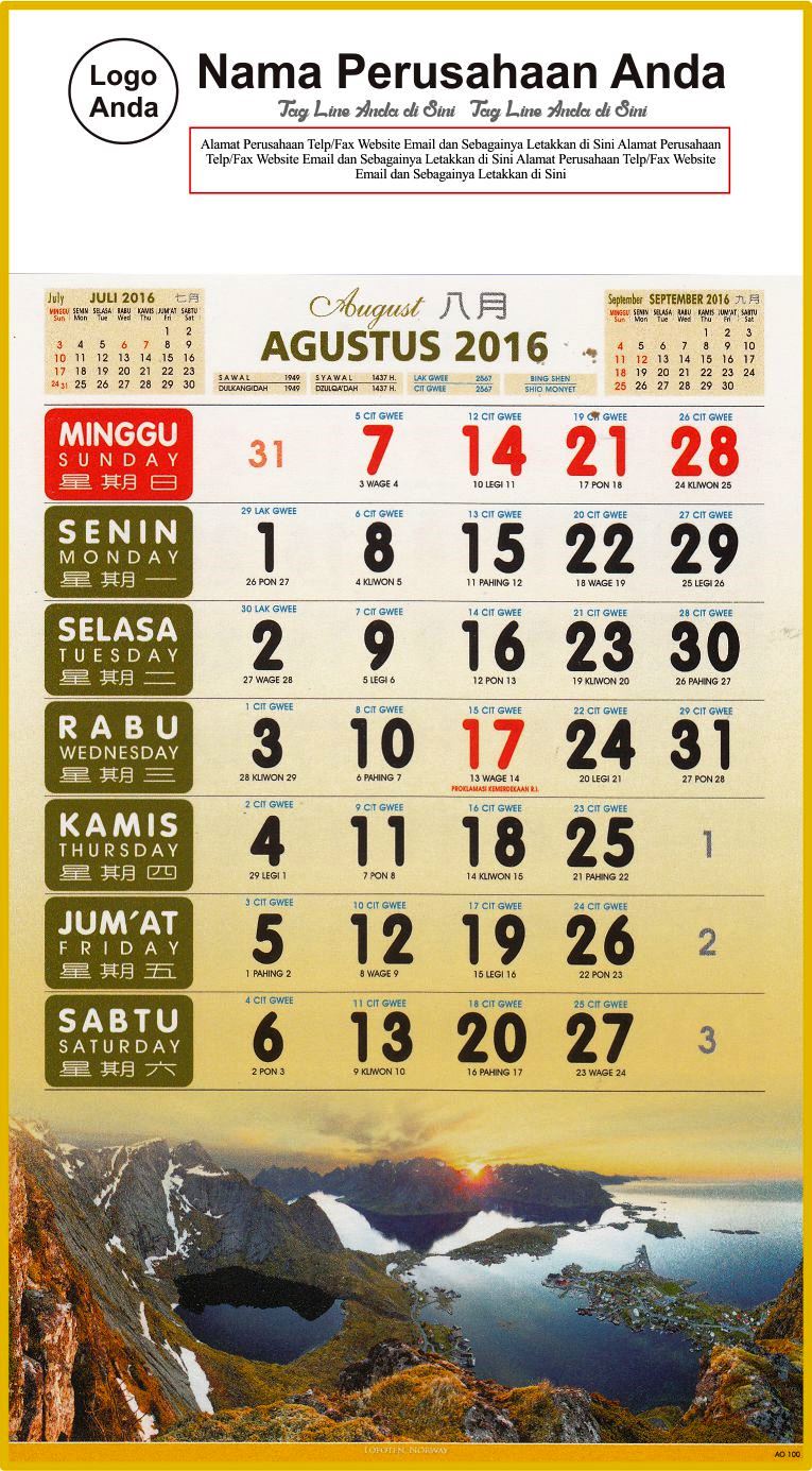 Detail Kalender Agustus 2016 Nomer 3