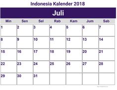 Detail Kalender Bulan Juli 2018 Nomer 19