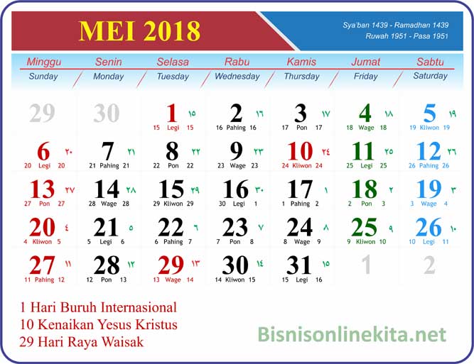 Detail Kalender Bulan Juli 2018 Nomer 6