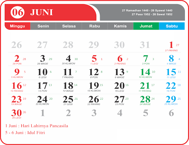 Detail Kalender Bulan Mei 2019 Nomer 13