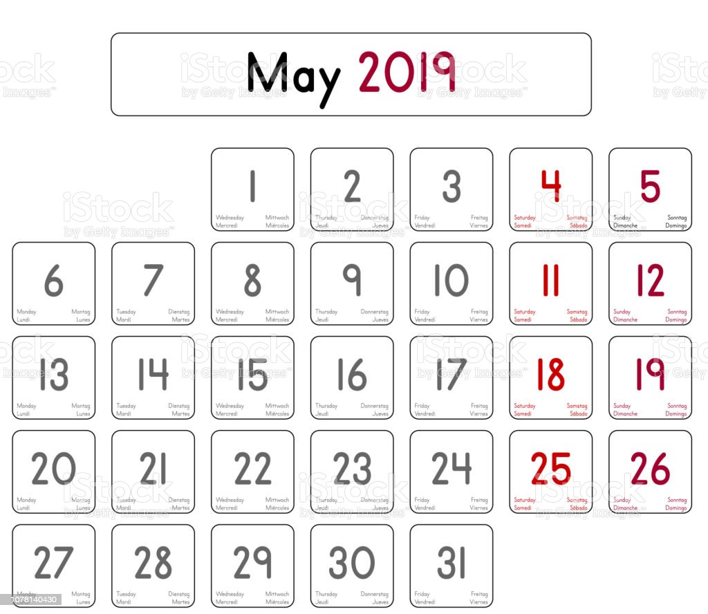 Detail Kalender Bulan Mei 2019 Nomer 25