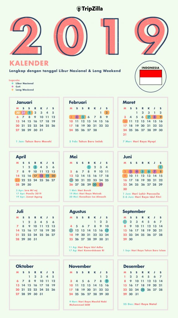 Detail Kalender Bulan Mei 2019 Nomer 30