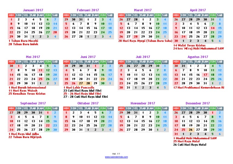 Detail Kalender Desember 2017 Nomer 39