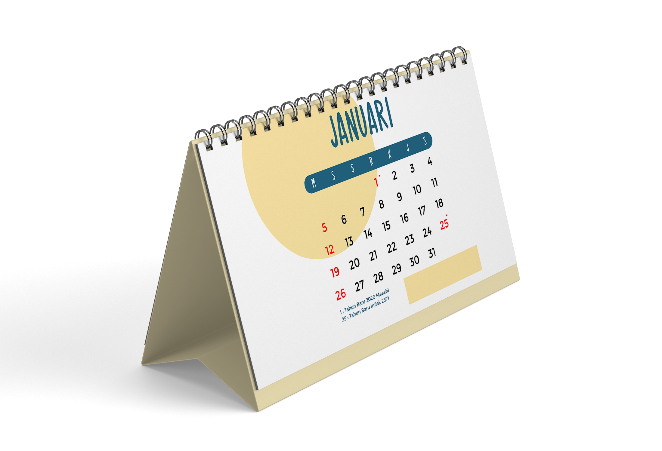 Gambar Kalender Duduk
