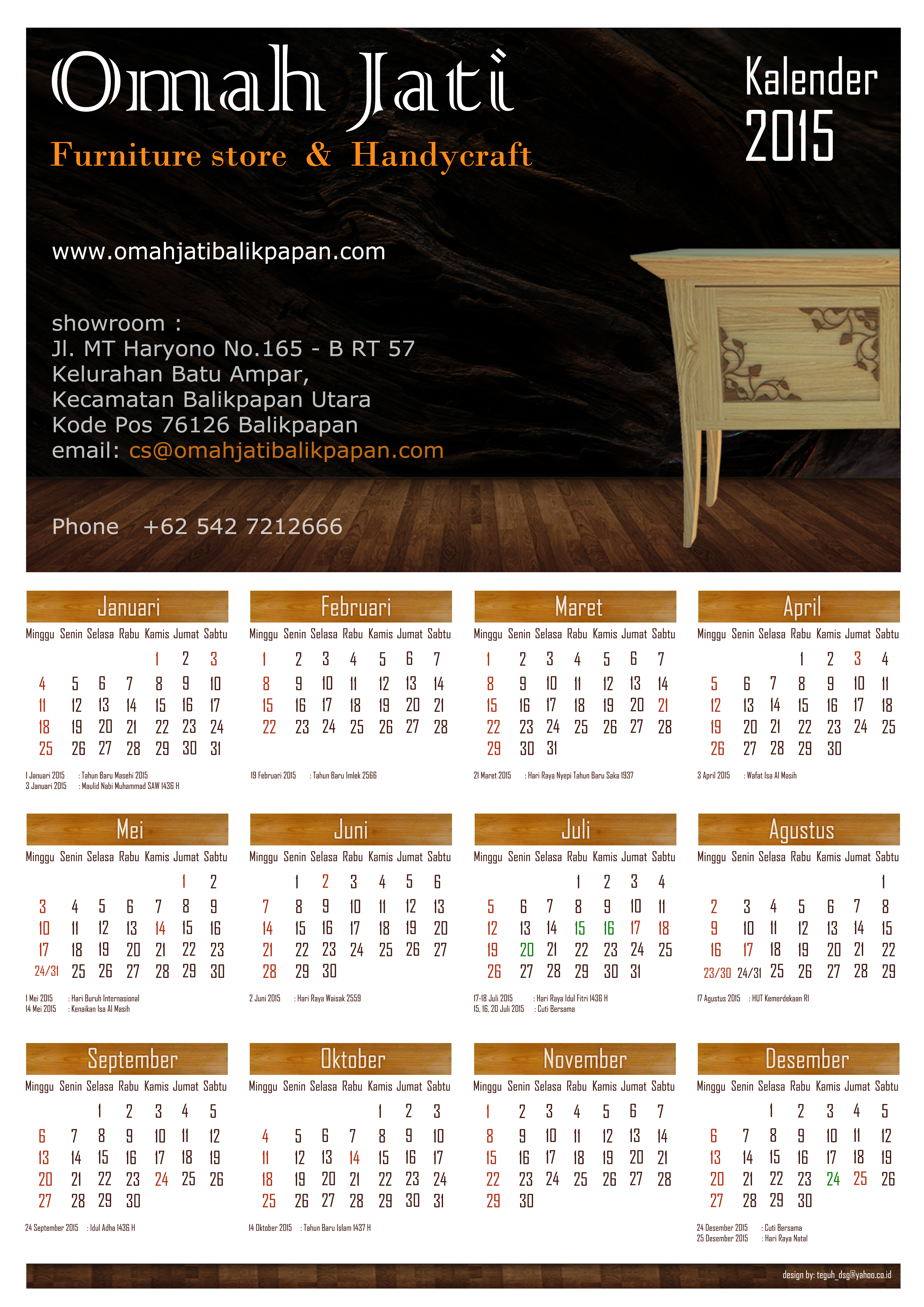 Detail Kalender Februari 2015 Nomer 45