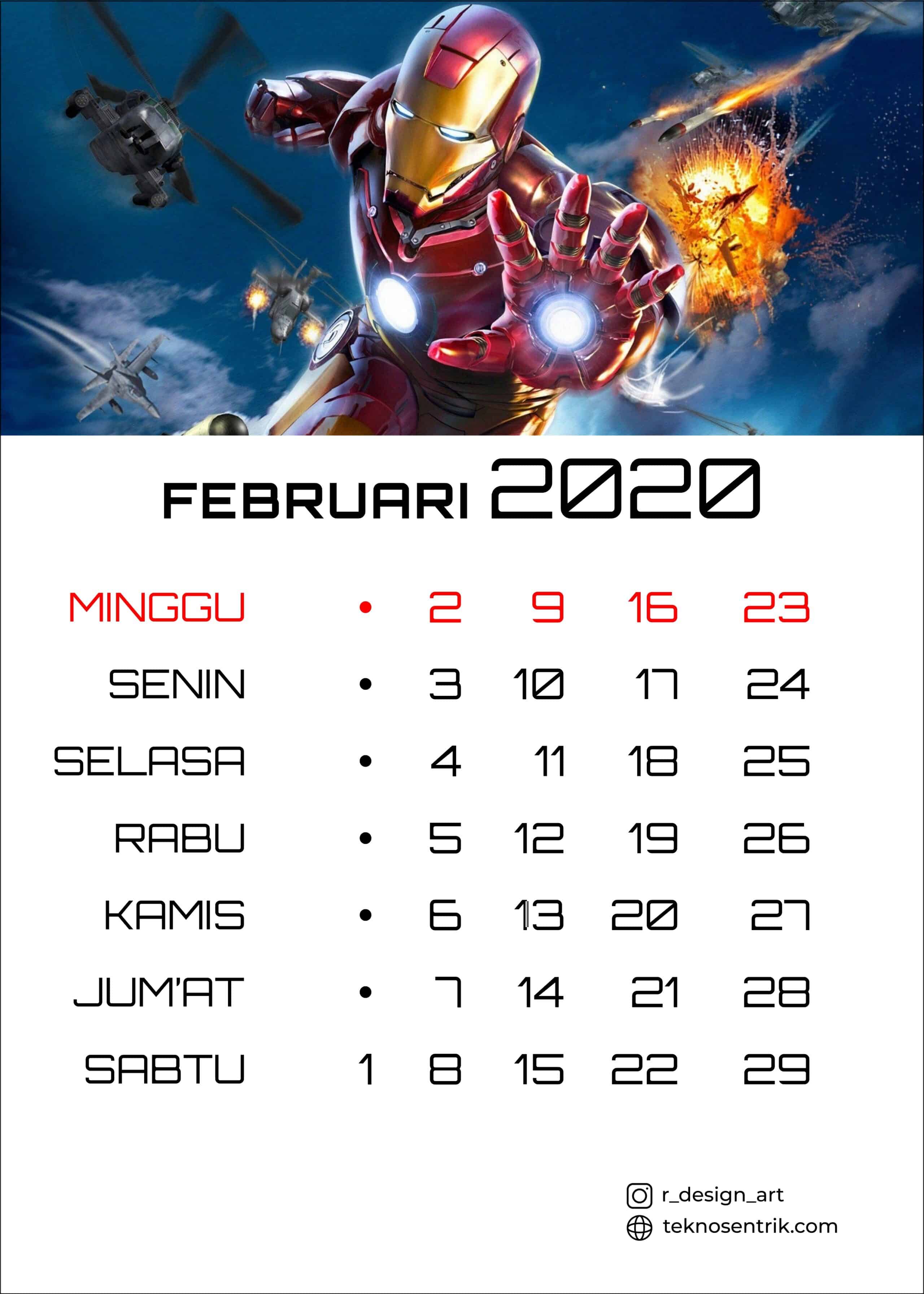 Detail Kalender Februari 2020 Nomer 40