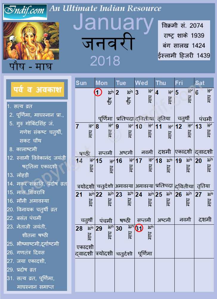 Detail Kalender Hindu 2018 Nomer 6