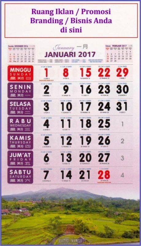 Detail Kalender Januari 2017 Nomer 9