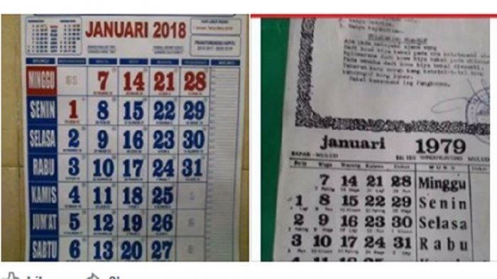 Detail Kalender Januari 2018 Nomer 30