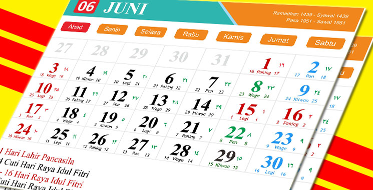 Detail Kalender Juni 2017 Nomer 13