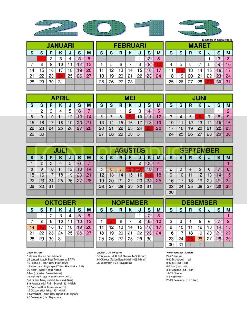 Detail Kalender Maret 2013 Nomer 34