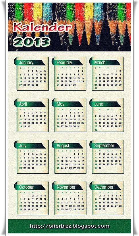 Detail Kalender Maret 2013 Nomer 6