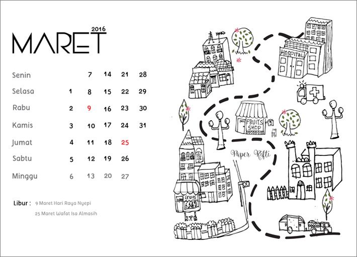 Detail Kalender Maret 2016 Nomer 12