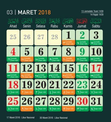 Detail Kalender Meja 2018 Cdr Nomer 17