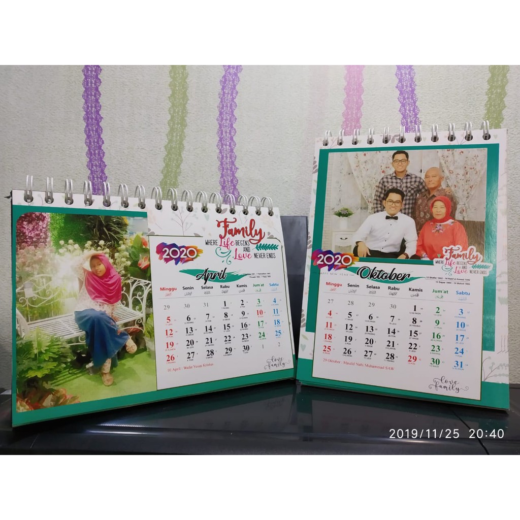 Detail Kalender Meja Custom Nomer 17