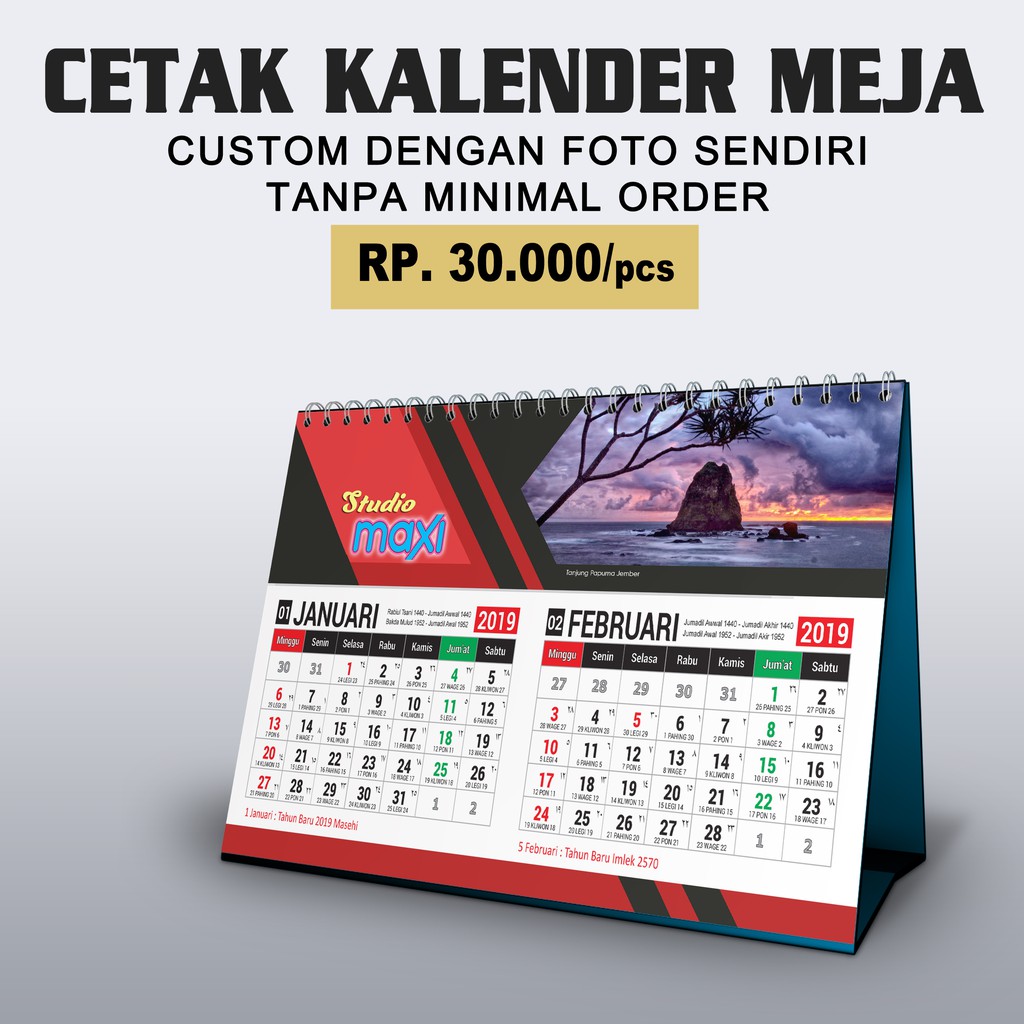 Detail Kalender Meja Custom Nomer 29