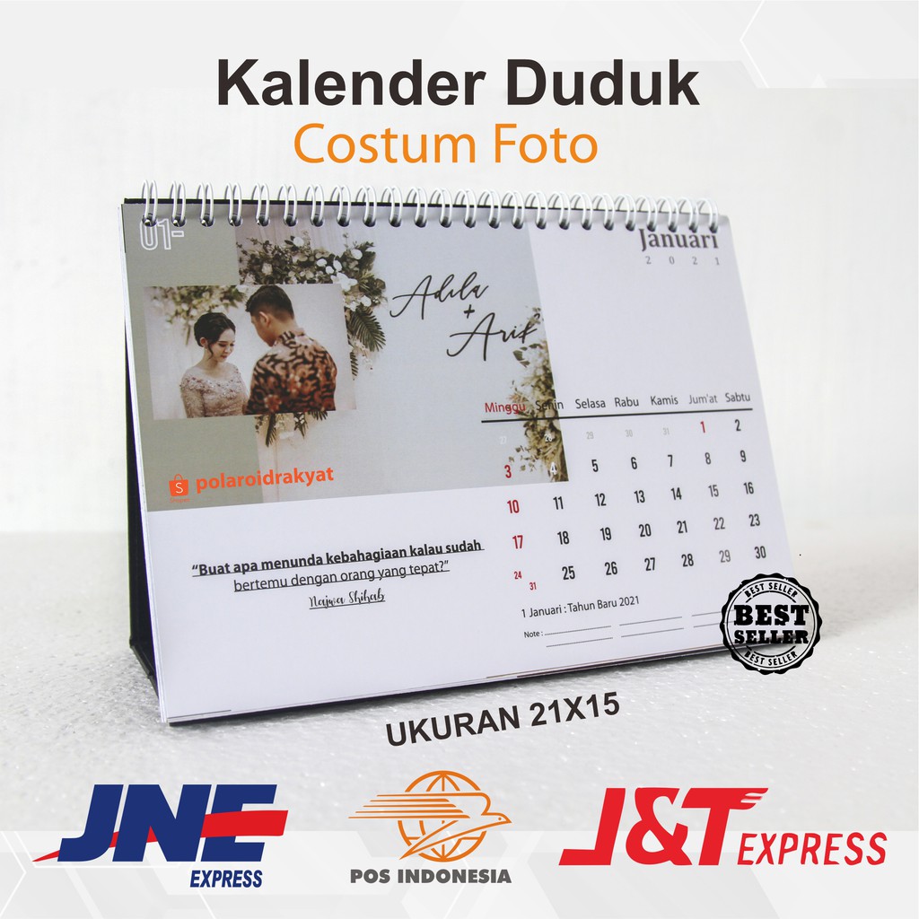 Detail Kalender Meja Custom Nomer 39