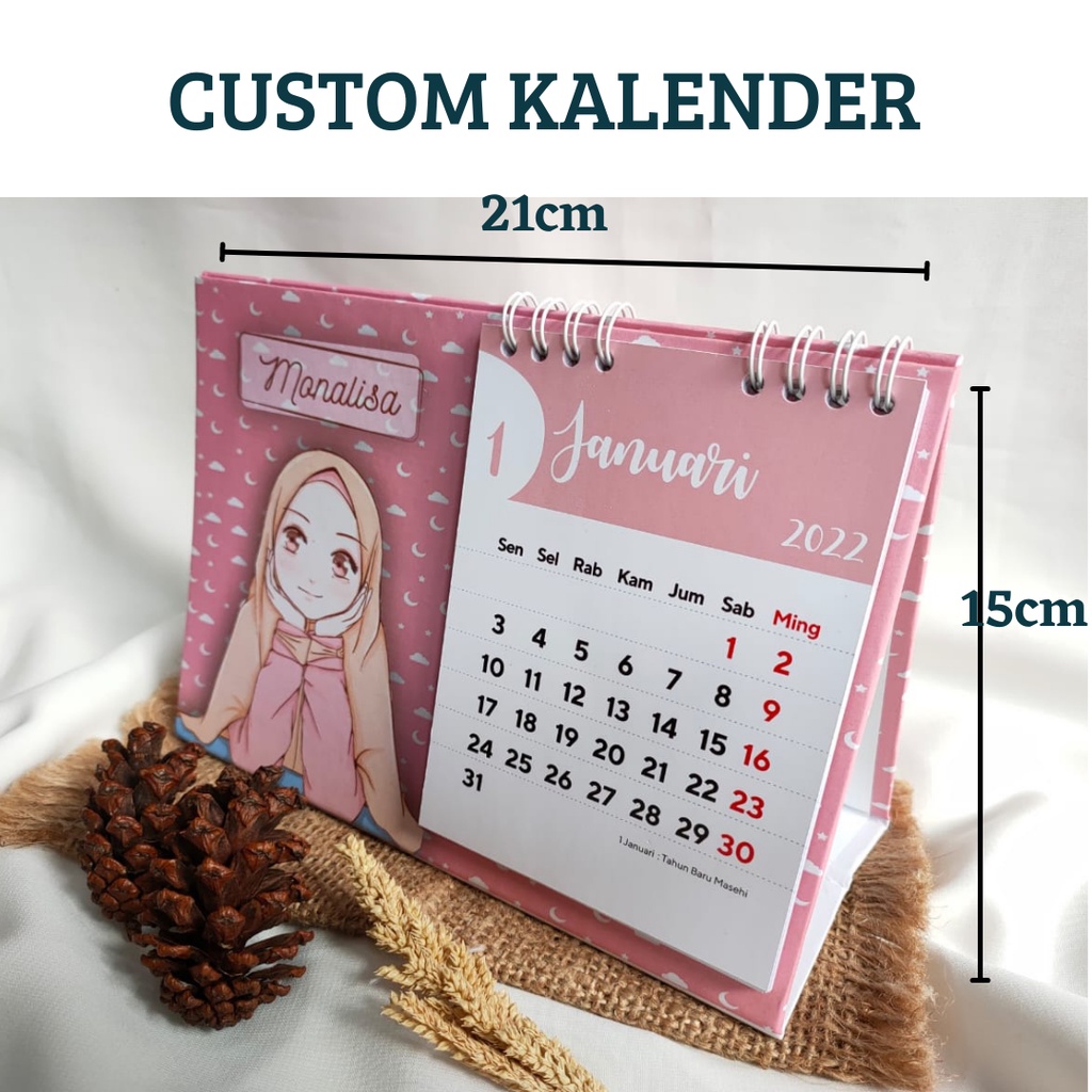Detail Kalender Meja Custom Nomer 46