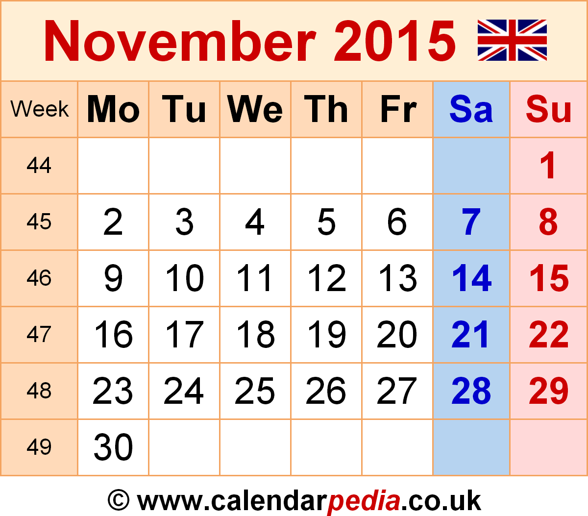 Detail Kalender November 2015 Nomer 9