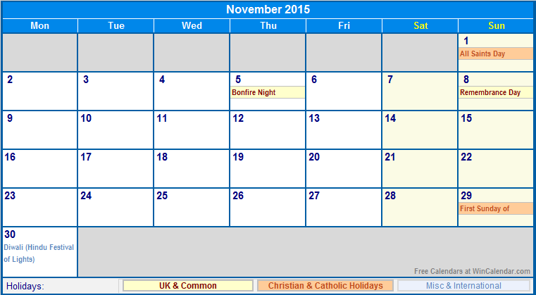 Detail Kalender November 2015 Nomer 31