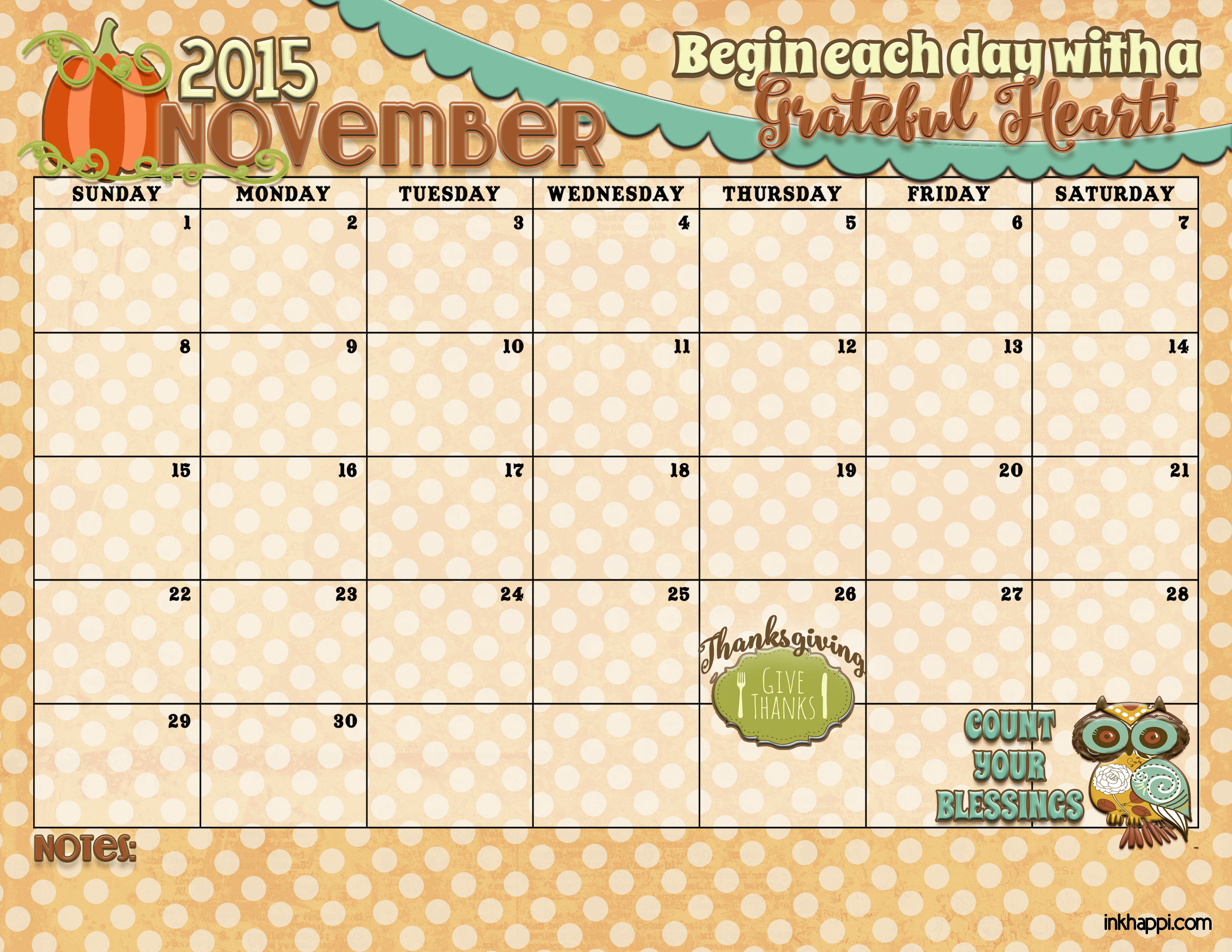 Detail Kalender November 2015 Nomer 34