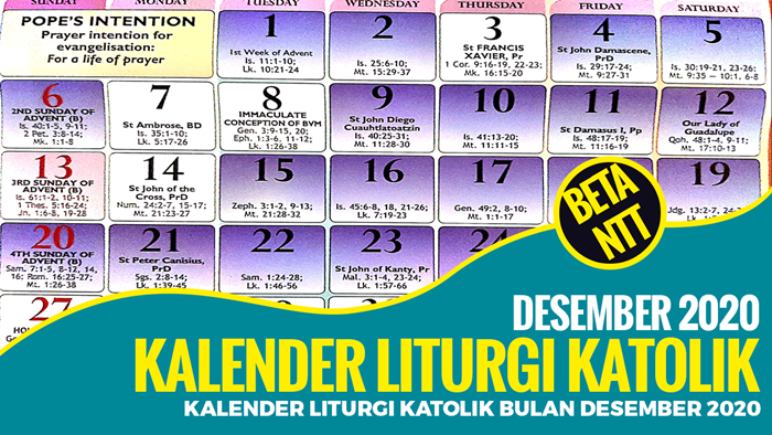 Detail Kalender Orang Kudus Katolik Nomer 8