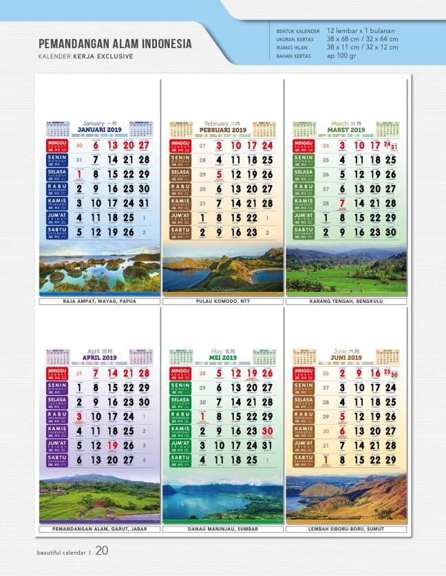 Detail Kalender Pemandangan 2019 Nomer 2