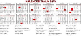 Detail Kalender Tahun 2019 Nomer 38