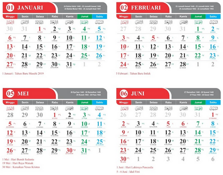 Detail Kalender Tahun 2019 Nomer 46