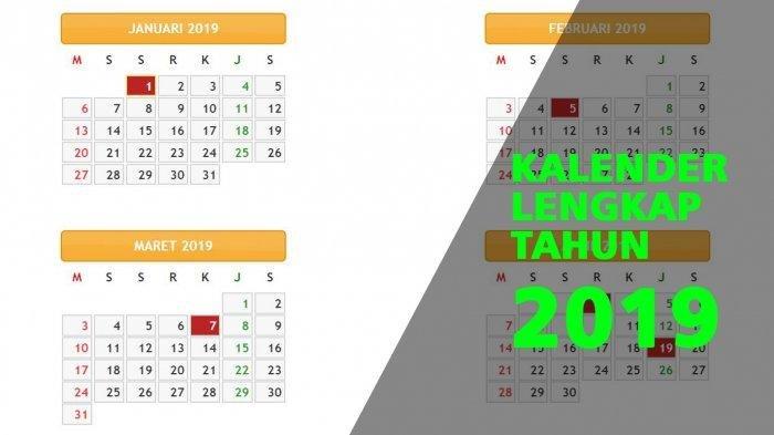 Detail Kalender Tahun 2019 Nomer 52