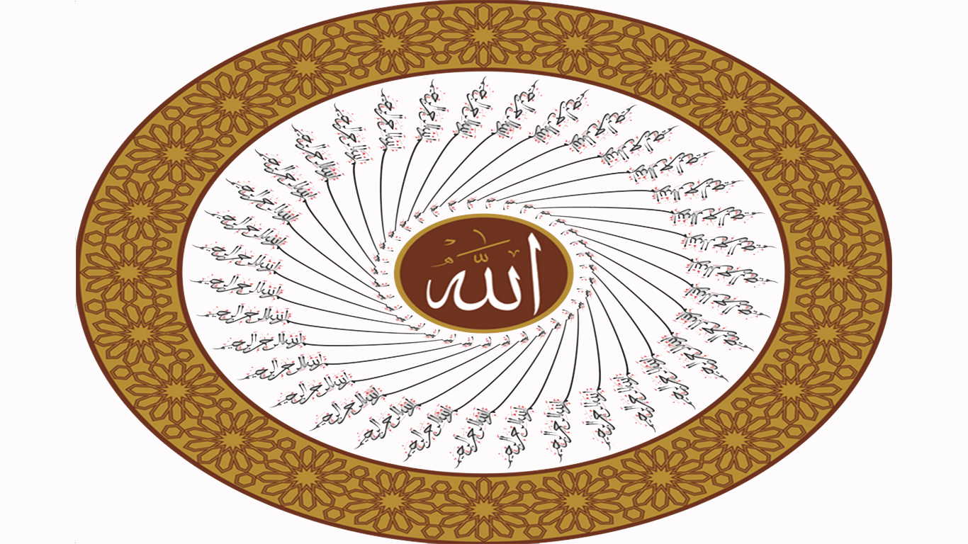 Detail Kaligrafi 20 Sifat Wajib Allah Nomer 34