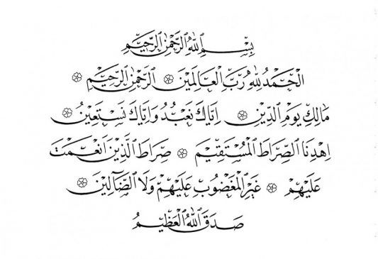 Detail Kaligrafi Al Fatihah Vector Nomer 10