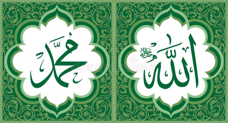 Detail Kaligrafi Allah Muhammad Nomer 14