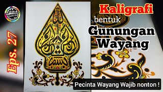 Detail Kaligrafi Bentuk Wayang Nomer 41