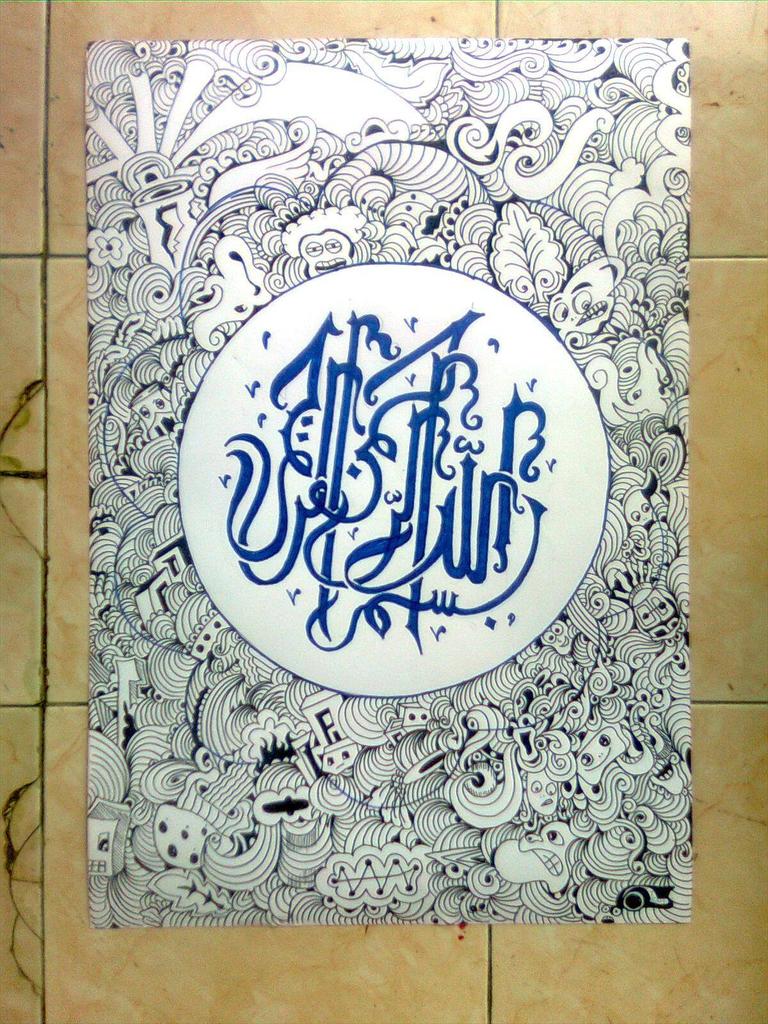 Detail Kaligrafi Doodle Art Nomer 28