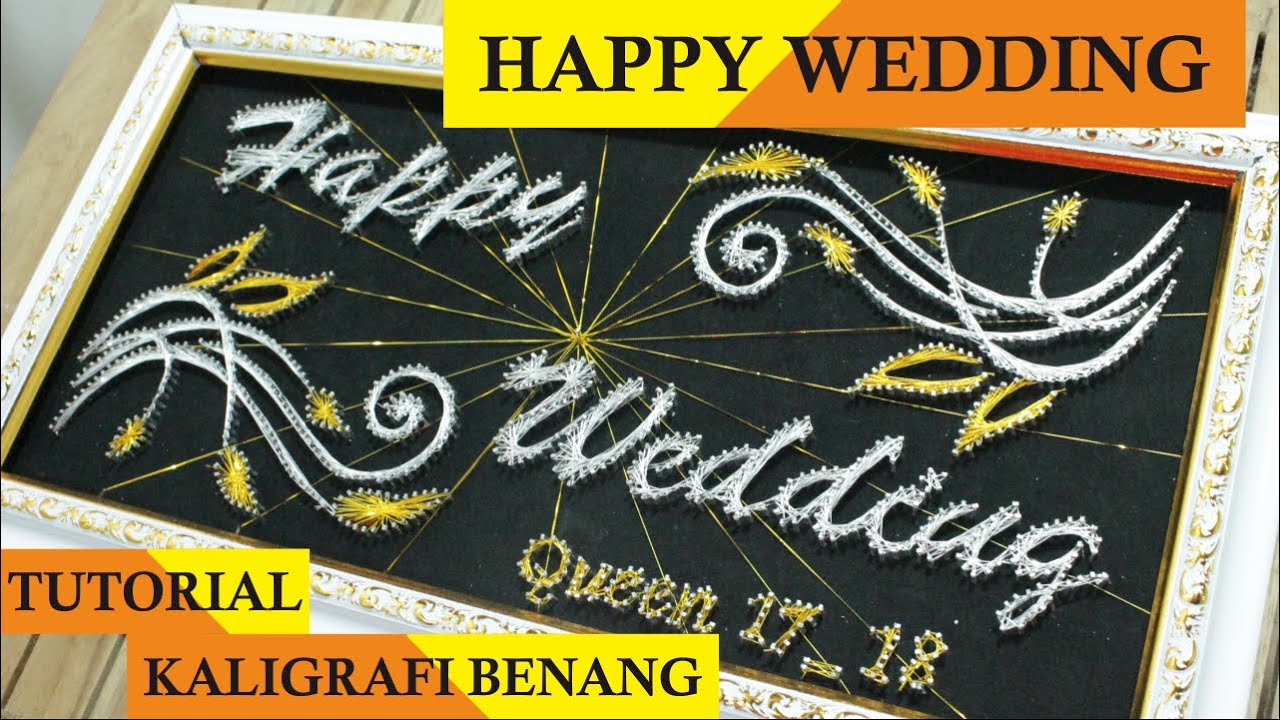 Detail Kaligrafi Happy Wedding Nomer 5