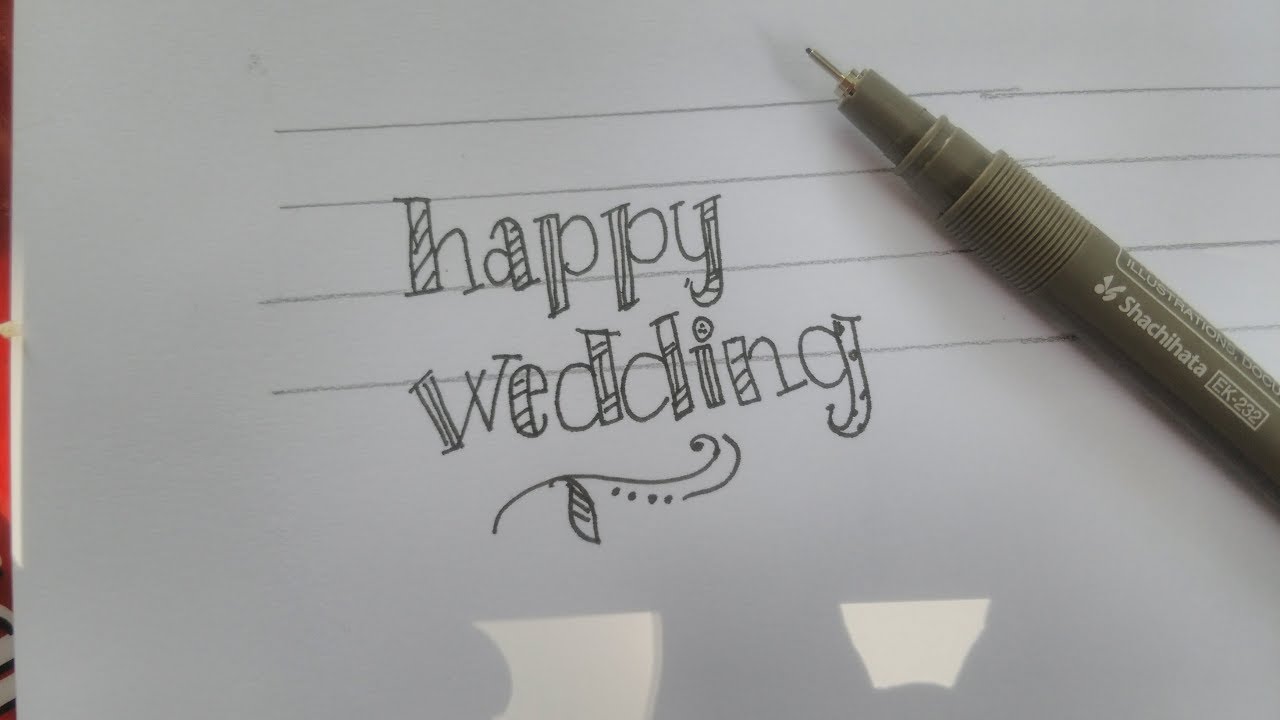 Detail Kaligrafi Happy Wedding Nomer 7