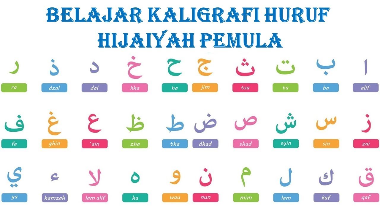 Detail Kaligrafi Huruf Hijaiyah Nomer 51