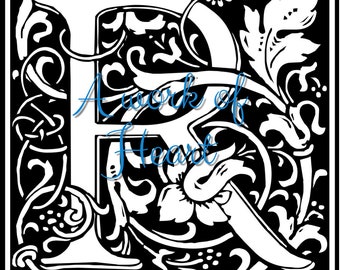 Detail Kaligrafi Huruf R Nomer 42