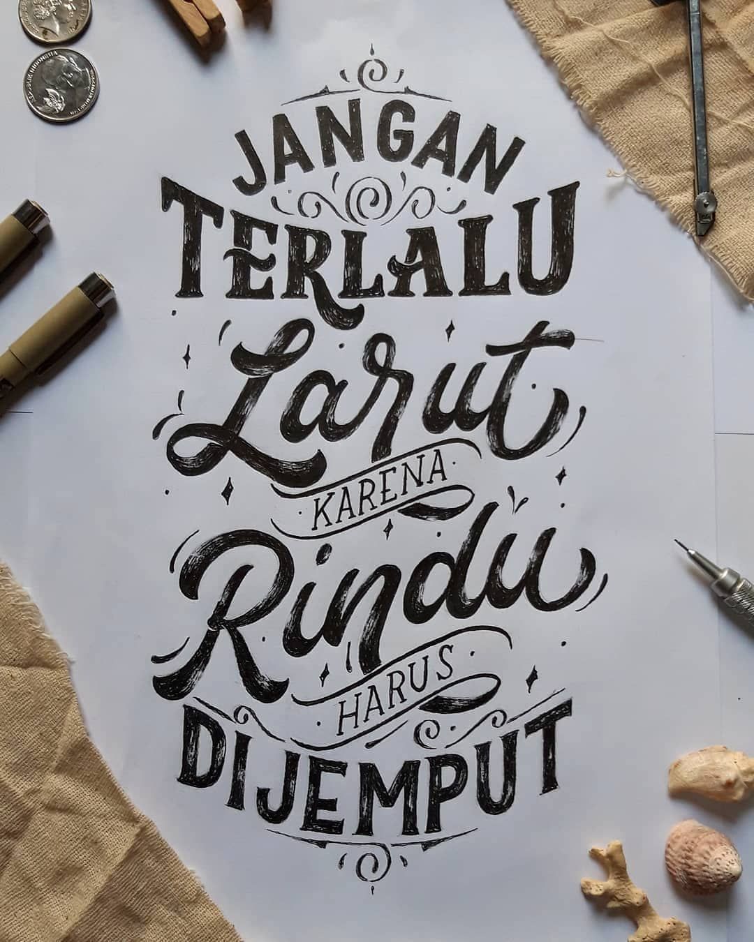 Detail Kaligrafi Kata Kata Nomer 9