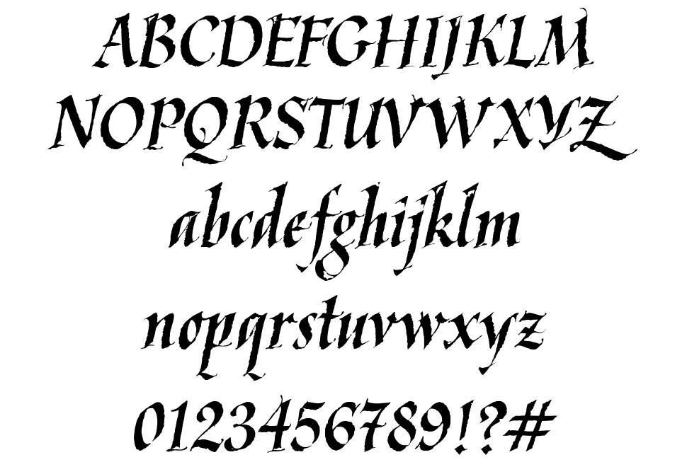 Detail Kaligrafi Latin Font Nomer 2