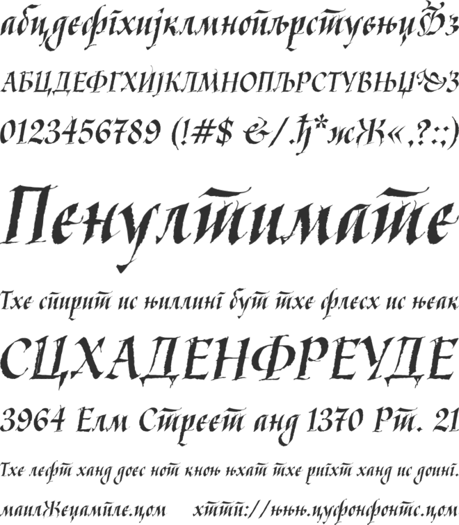 Detail Kaligrafi Latin Font Nomer 35