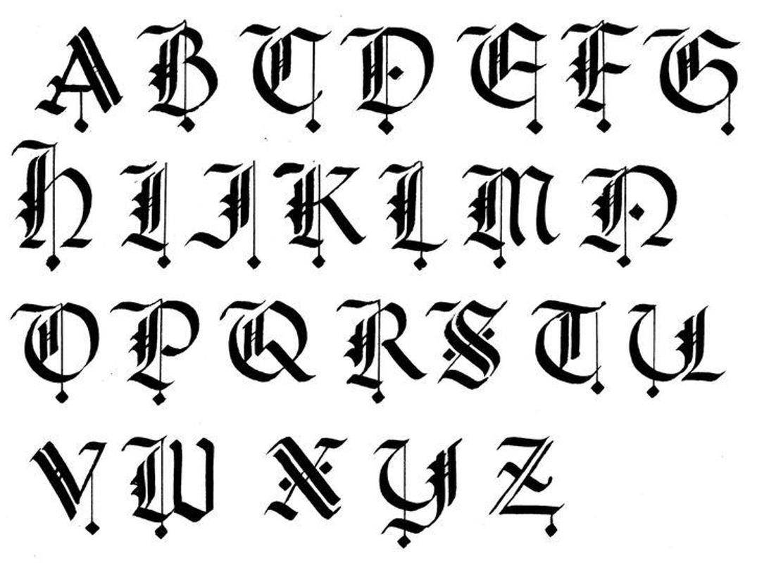 Detail Kaligrafi Latin Font Nomer 9