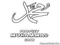 Detail Kaligrafi Muhammad Mewarnai Nomer 25
