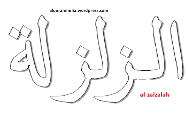 Detail Kaligrafi Surat Al Humazah Nomer 58