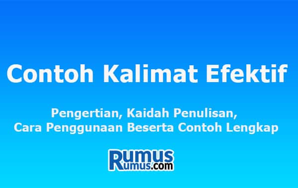 Detail Kalimat Efektif Contoh Nomer 12